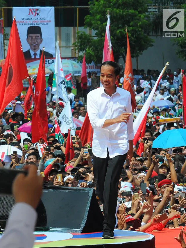 Didampingi Iriana, Jokowi Kampanye di Banyumas