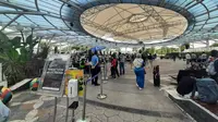 Sempat terjadi antrian, suasana pos kesehatan untuk tes rapid antigen dan PCR tes, sudah terurai di Bandara Internasional Soekarno Hatta (Soetta).