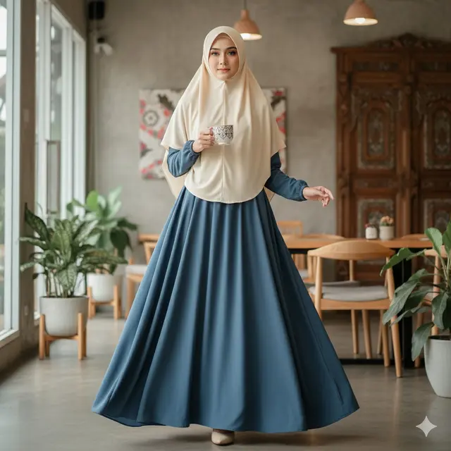 Model Gamis Bahan Rayon