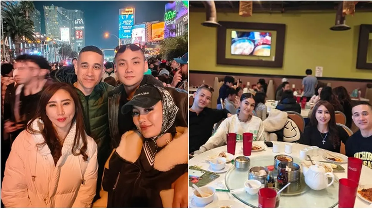 6 Potret Agnez Mo Rayakan Tahun Baru di Las Vegas, Reuni Bareng Okan Kornelius
