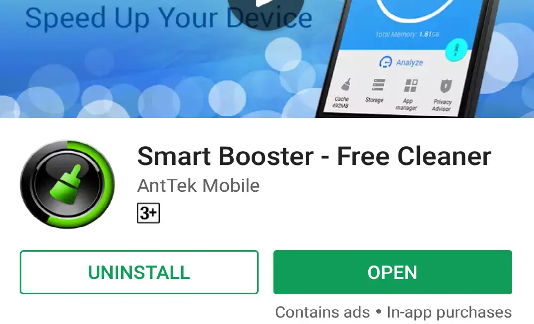 Aplikasi Smart Booster yang mampu 
