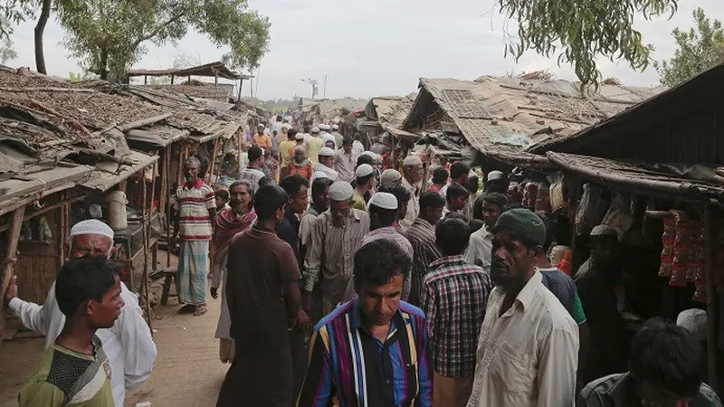 Warga muslim Rohingya di kamp pengungsian di Bangladesh