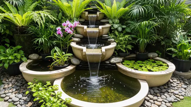 Cara Membuat Kolam Ikan Bertingkat untuk Lahan Sempit (AI Generated)