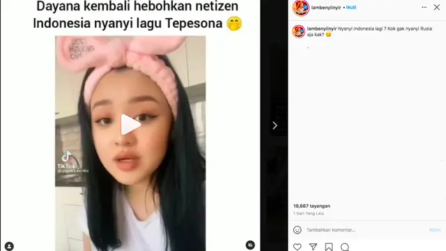 Coba Ambil Hati Warganet Indonesia dengan Nyanyikan Lagu Terpesona, Dayana Tetap Tuai Hujatan