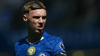 Penyerang Chelsea, Cole Palmer, dalam duel melawan Crystal Palace pada pekan pertama Premier League 2025/2026 di Stamford Bridge, London, Minggu (17/8/2025). (AFP/Justin Talis)