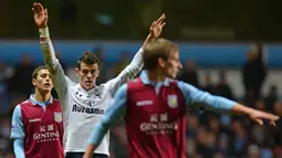 Gareth Bale pernah mencatatkan diri sebagai pencetak hattrick saat Boxing Day Liga Inggris ketika Tottenham Hotspur melawan Aston Villa pada 2012 silam. Lebih spesialnya, itu merupakan trigol pertama pemain berkebangsaan Wales tersebut. (AFP/Ben Stansall)