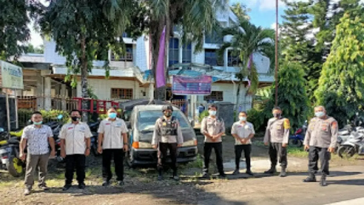 Proses pengamanan ibadah Paskah di sejumlah gereja di MInahasa Selatan, Sulut.