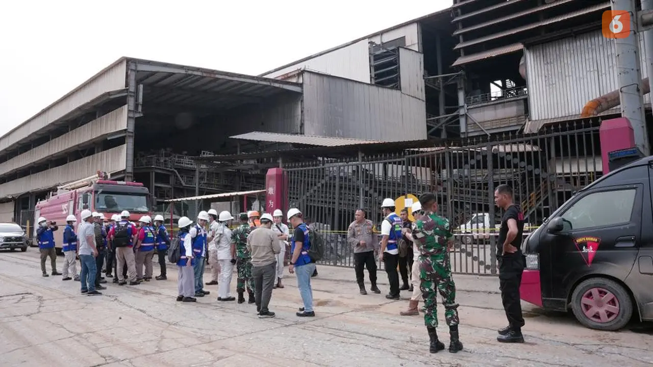 Kondisi pabrik PT ITSS di Morowali usai kebakaran