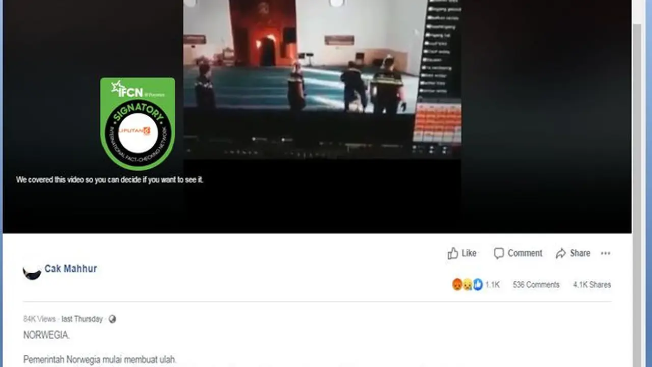 [Cek Fakta] Viral Video Imam Masjid di Norwegia Diserang Polisi dan Anjing, Ini Faktanya