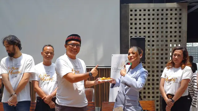 Acha Septriasa dalam konferensi pers film Air Mata Mualaf di Jakarta Selatan, Minggu, 29 September 2024. (Foto: Dok. Istimewa)