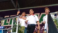 Menteri Hanif dan Moeldoko Menari Bersama Buruh di Aksi May Day 2018 (Liputan6.com/Putu Merta SP)