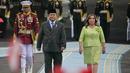 Usai menandatangani buku tamu dan berfoto bersama. Kedua pemimpin negara tersebut langsung melakukan pertemuan empat mata yang digelar tertutup di ruang kerja presiden. (Bay ISMOYO/AFP)