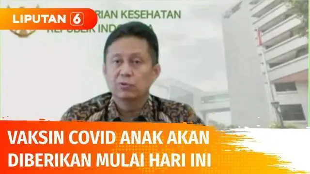 Menteri Kesehatan Republik Indonesia, Budi Gunadi Sadikin memastikan vaksin Covid-19 untuk anak usia 6-11 tahun akan dimulai hari ini. Menkes menegaskan vaksinasi anak hanya bisa dilakukan di wilayah yang cakupan vaksinasi sudah di atas 70 persen.