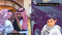 Beredar video viral yang menunjukkan kemurahan hati putra mahkota Arab Saudi Mohammed bin Salman Al Saud atau juga dikenal dengan MBS terhadap seorang bocah, membelikannya Mercedes Benz. (X)