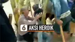 Demi menyelamatkan nyawa seorang pekerja tambang dari amukan massa demonstran, Kapolsek Cempa Polres Pinrang bersimpuh mohon belas kasih. Ia meminta massa tidak menganiaya korban kembali.