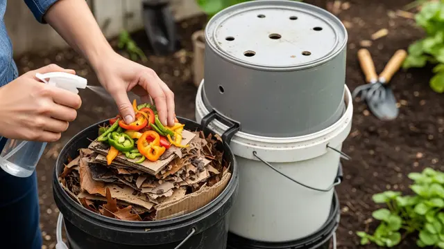 Cara Berkebun Sayur Organik Memakai Ember Bekas dan Kompos Dapur