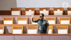 Jenderal TNI Agus Subiyanto menghadiri sidang paripurna pengesahan sebagai Panglima TNI yang baru di Kompleks Parlemen, Jakarta, Selasa (21/11/2023). (Liputan6.com/Faizal Fanani)