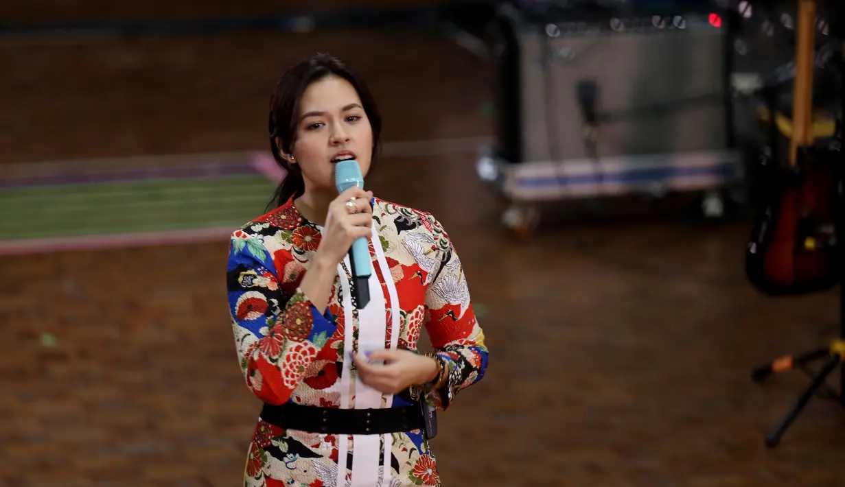 Raisa sedang melakukan general rehearsal konsernya yang bertajuk Pemeran Utama (Foto: Wimbarsana/Bintang.com)