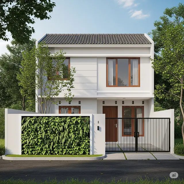 Gambar Rumah Sederhana di Kampung 2 Lantai. Foto: Gemini