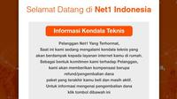 PT Sampoerna Telekomunikasi Indonesia (STI) melalui layanan internet dengan merek Net1 mengumumkan telah menyetop layanannya untuk sementara. Dok: tangkapan layar dari situs web net1.co.id