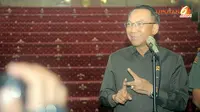 Jero Wacik meminta Panglima TNI untuk mengawasi pertambangan minyak, gas, batu bara, dan sektor energi terbarukan (Liputan6.com/ Herman Zakharia)