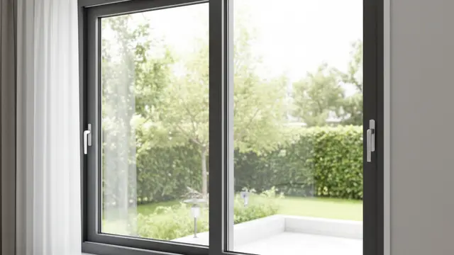 Modern Aluminum Sliding Window dengan Tempered Glass