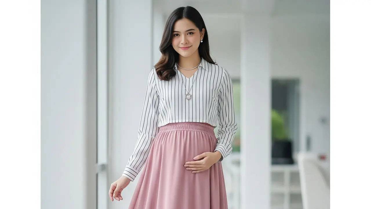 Outfit Ibu Hamil Kece untuk Kerja