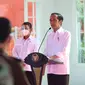 Jokowi meresmikan fasilitas Pengolahan Sampah menjadi Energi Listrik (PSEL) di TPA Benowo Surabaya. (Dian Kurniawan/Liputan6.com)