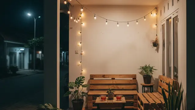 Desain Teras Rumah Rustic Kecil Tapi Hangat