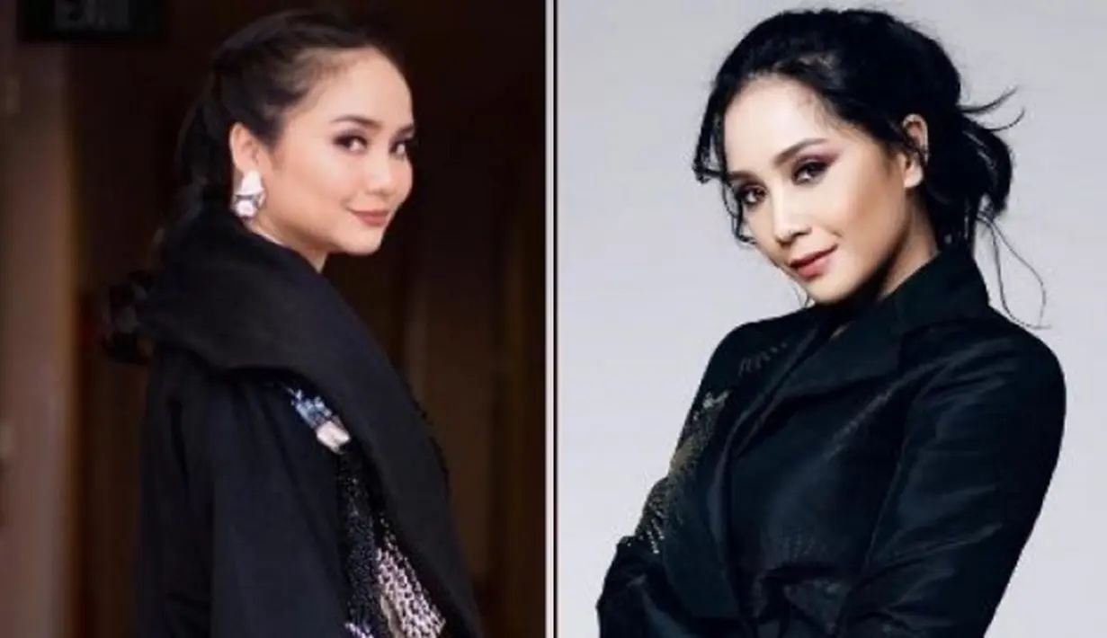Gita Gutawa saat memakai outfit hitam seperti Nagita Slavina ini curi perhatian. Ia benar-benar bak saudara kembar dari ibu Rafathar dan Rayyanza, Foto keduanya yang bak saudara kembar ini pun banjir pujian dari netizen. (Liputan6.com/IG/gitagut/raffinagita1717)