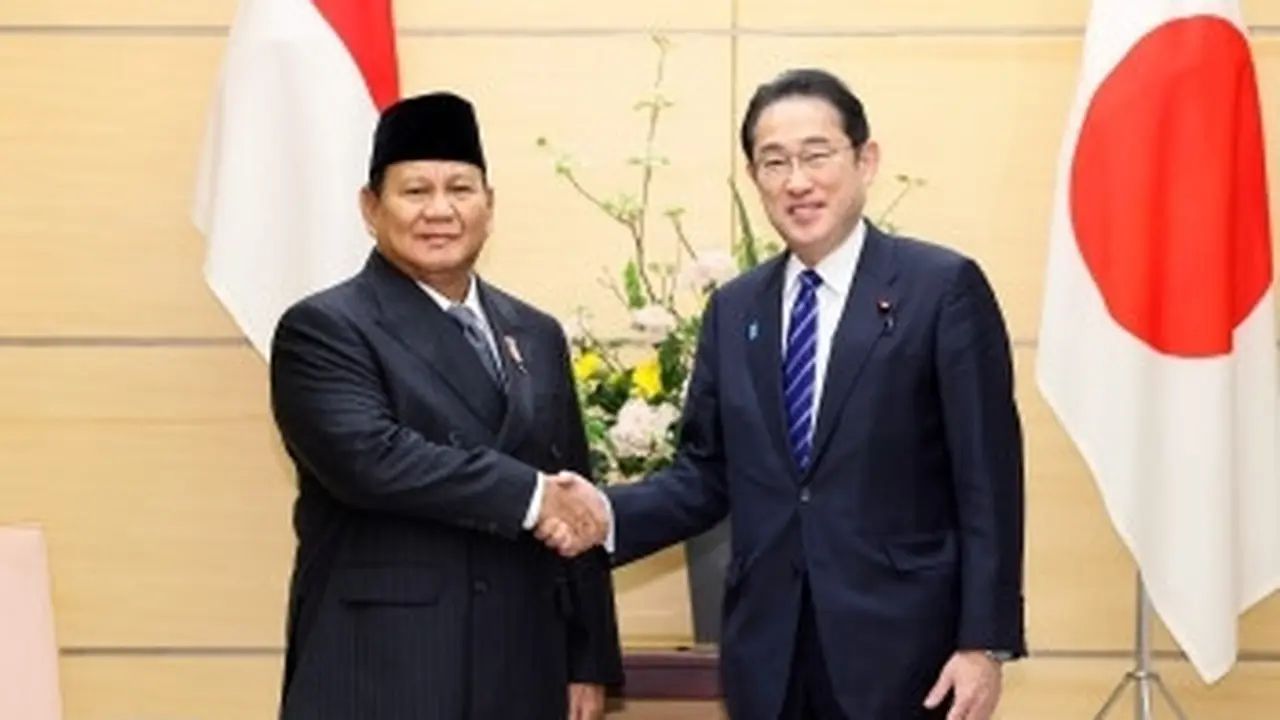 Pertemuan bilateral antara Prabowo Subianto dan PM Jepang Fumio Kishida di Tokyo, Rabu (3/4/2024). (Dok. Kementerian Luar Negeri Jepang)