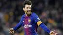 1. Lionel Messi (Barcelona) - 7,3 juta pound (Rp 131,8 miliar). (AFP/Lluis Gene)