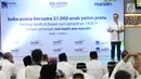 Direktur Utama Bank Mandiri Kartika Wirjoatmodjo memberikan sambutan saat acara buka puasa bersama 21.000 anak yatim piatu di Jakarta, Minggu (11/6). (Liputan6.com/Angga Yuniar)