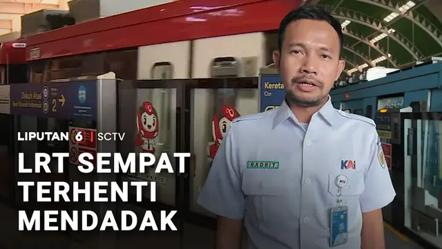LRT Sempat Terhenti Mendadak