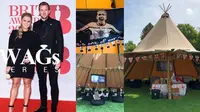 Tunangan Karry Kane, Kate Goodland, mendirikan tenda untuk menonton Timnas Inggris di Piala Dunia 2018. (Bola.com/Wiwig Prayugi-Foto: Instagram)