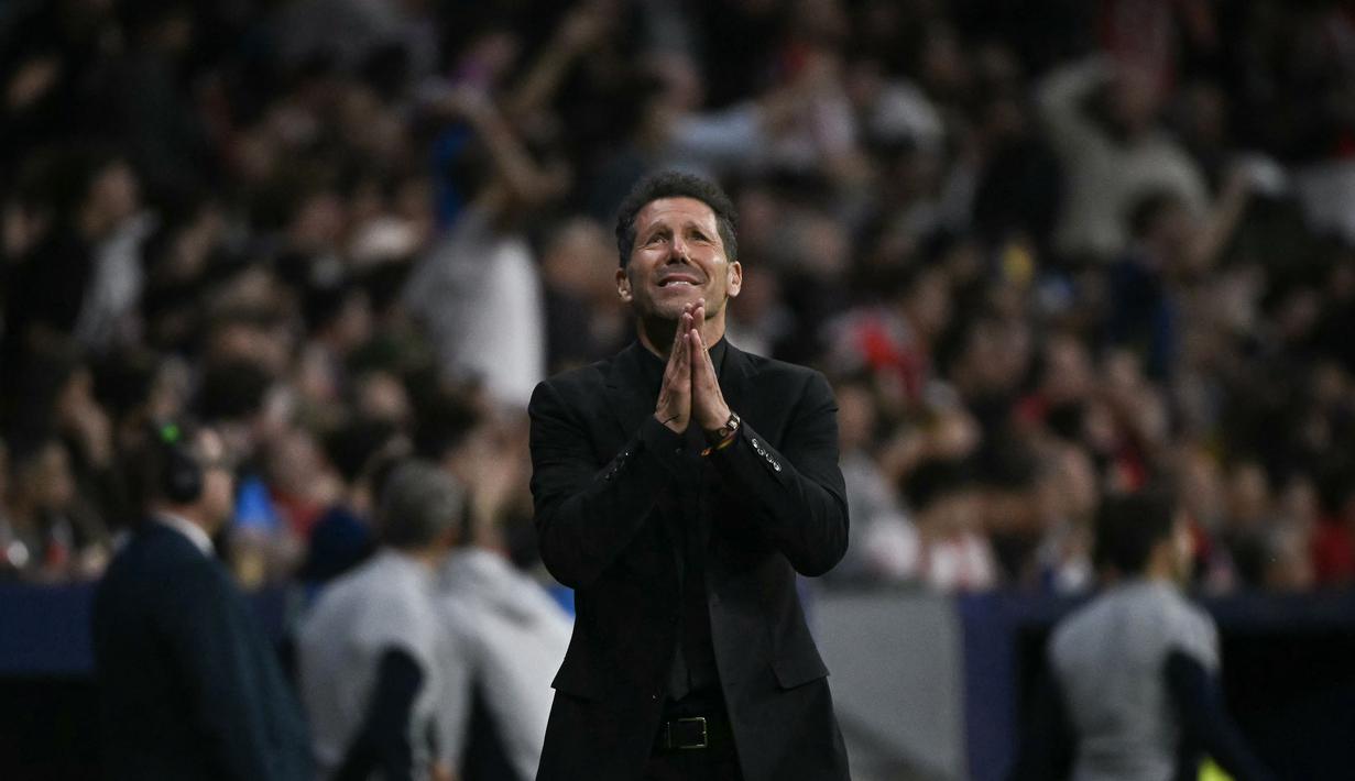 Diego Simeone baru saja mencatatkan rekor gemilang sebagai pelatih sepak bola. (AFP/Javier Soriano)