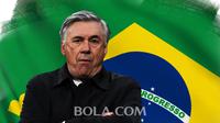 Ilustrasi - Carlo Ancelotti ke Timnas Brasil (Bola.com/Adreanus Titus)