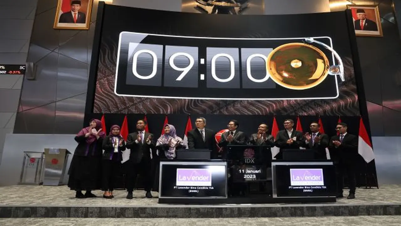 Pencatatan saham perdana PT Lavender Bina Cendikia Tbk (BMBL), Rabu (11/1/2023) (Foto: BEI)