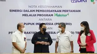 PT Bank Rakyat Indonesia (Persero) Tbk perkuat kerja sama dengan PT Pupuk Indonesia (Persero) dalam rangka membangun sinergi bisnis untuk mendukung pertanian nasional.