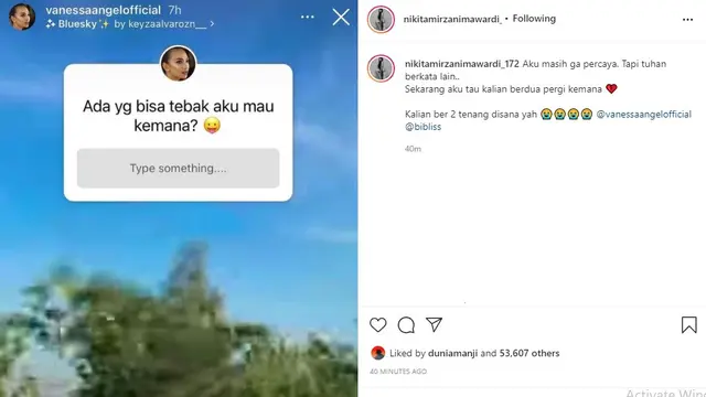 Vanessa Angel (Foto: Instagram/@nikitamirzanimawardi_172)