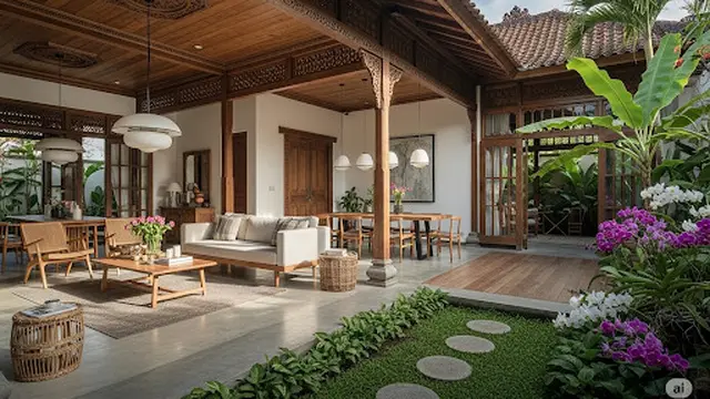 Rumah Klasik Modern dengan Sentuhan Tradisional