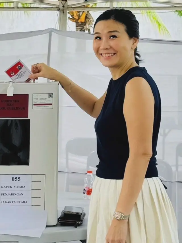 Veronica Tan Mantan Istri Ahok saat Nyoblos Pilkada Jakarta 2024. [@veronicatan_official]