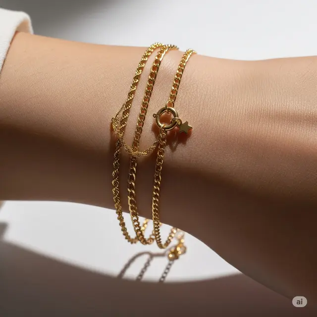 Gelang Model Korea (Layered Chain)