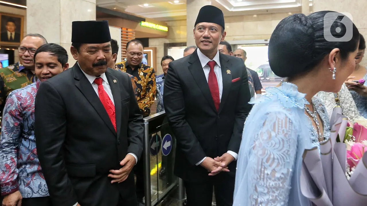Wajah Semringah AHY saat Diperkenalkan ke Jajaran Kementerian ATR/BPN