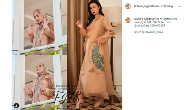 7 Inspirasi Busana Lebaran Ala Nagita Slavina, Simpel dan Elegan