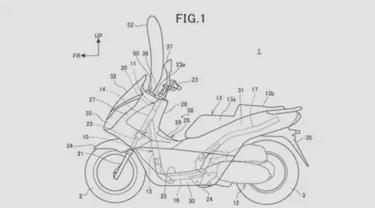 Honda mulai patenkan airbag untuk sepeda motor