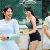 Olahraga tennis makin banyak digeluti di kalangan para artis. Termasuk Dian Sastrowardoyo, Anya Geraldine, Pevita Peace dan Clara Bernadeth yang baru-baru ini main bareng dengan gaya sporty bak geng atlet. Seperti apa potretnya? [@therealdisastr @anyageraldine @pevpearce]