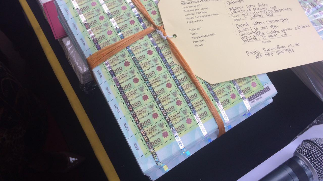 Materai palsu beredar