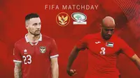 FIFA Matchday - Timnas Indonesia Vs Palestina_Marc Klok Vs Mohammed Rashid (Bola.com/Adreanus Titus)