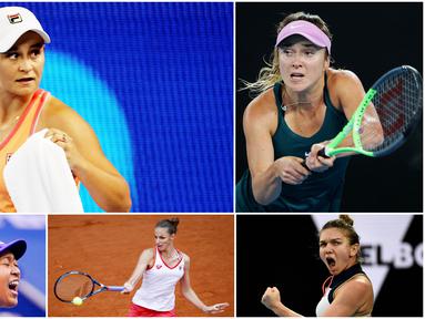 Berikut tujuh petenis putri unggulan dunia yang ikut memanaskan persaingan di Australia Terbuka 2021. (Foto Kolase AP dan AFP)